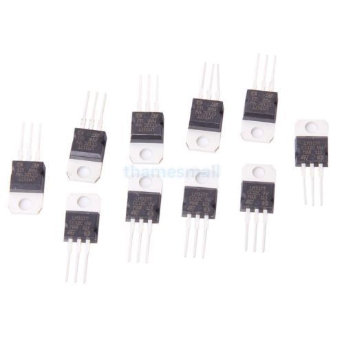 10pcs lm317 voltage regulator ic 1.2v to 37v 1.5a package to-220 for sale