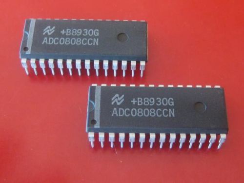 ADC0808CCN 8 BIT UP COMPATIBLE A/D CONVERTER ADC0808  ( Qty 2 ) *** NEW ***