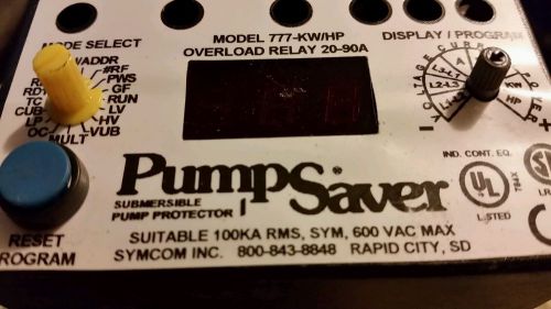 Pumpsaver 777-HVR Kw/HP  overload relay 20-90 amp  3 phase  with RS485MS-2W