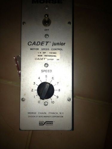 Morse Cadet Jr 25 Motor Speed Control 1/4hp Non Reversing