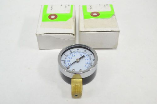 Lot 2 new msc 56468564 2in dial 1/4in lm npt 0-30psi pressure gauge b287675 for sale