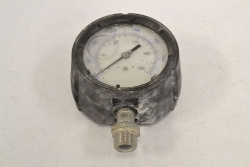 Liquid fill pressure 0-200psi 5 in 3/4 in npt gauge b302363 for sale