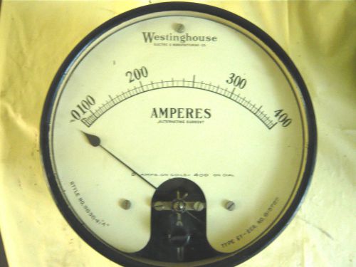 Vintage Westinghouse Amperes 5 amps SY 0-400amp Guage