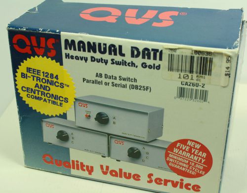QVS CA260-2 Manual Dataswitch AB Data Switch Parallel or Serial DB25F
