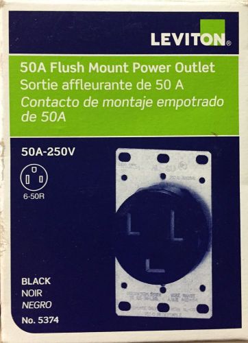 Leviton 5374 power outlet 50a 250v *new in box* 3 prong outlet for sale
