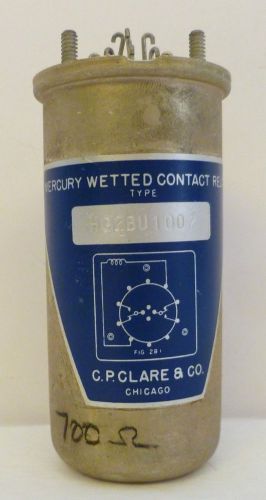 C.P. Clare Mercury Wetted Contact Relay HG2BU1002, Vtg, Appears Unused