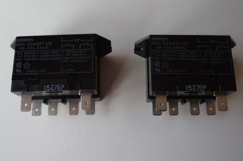 2 omron relay p/n g5d-22423t-us 24 vdc coil 120/240vac 2no contacts new for sale