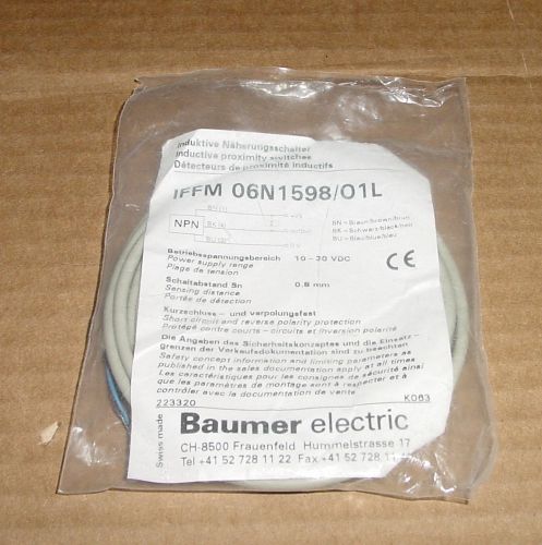 NEW Baumer Electric Inductive Proximity Switch Sensor IFFM 06N1598/01L 10-30 VDC