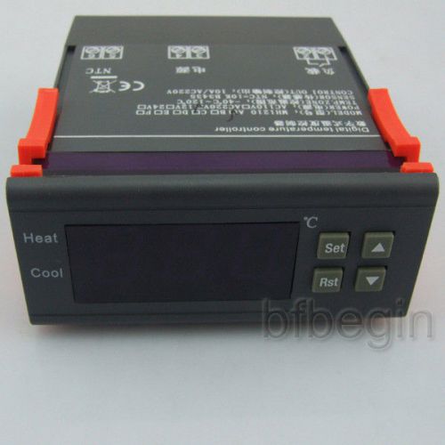 Black 220V LCD Temperature Digital Controller Thermostat Sensor Control relay