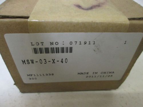 YUKEN MSW-03-X-40 THROTTLE &amp; CHECK MODULAR VALVE *NEW IN A BOX*