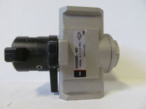 NEW SMC P/N NVHS4500-N03 LOCKOUT VALVE NVHS4500N03 3-PORTS, 3/8&#034; RELIEF PORT