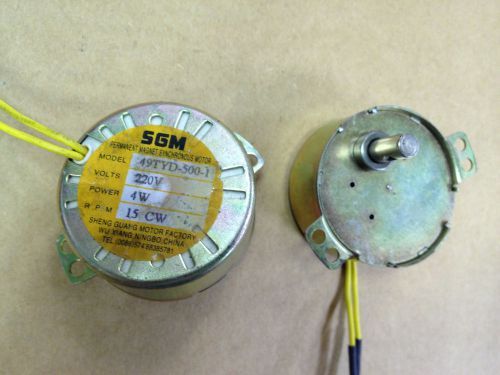 SGM Synchronous Motor 220V 15 rpm 4W- 7mm shaft 49TYD-500-1