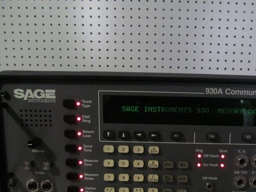 FL110343 Sage Instruments 930A Communications Test Set
