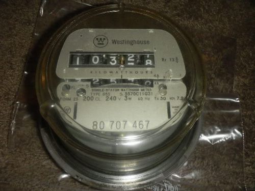 WESTINGHOUSE D5S WATTHOUR ELECTRIC METER 5 DIGIT 240V ELECTRIC POWER METER