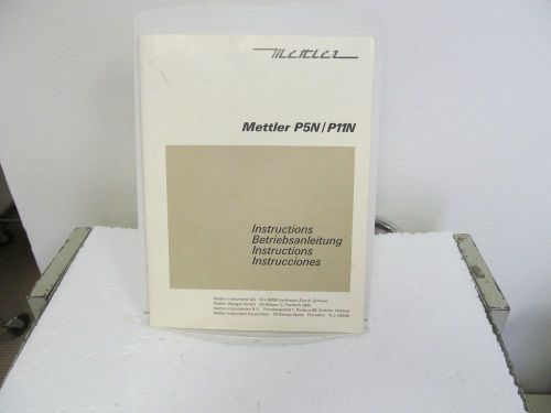 Mettler P5N &amp; P11N Instruction Manual in English, German, French, Spanish