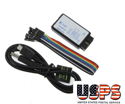 Compatible with saleae usb logic 24mhz 8ch logic analyzer supports 1.1.15 usa for sale