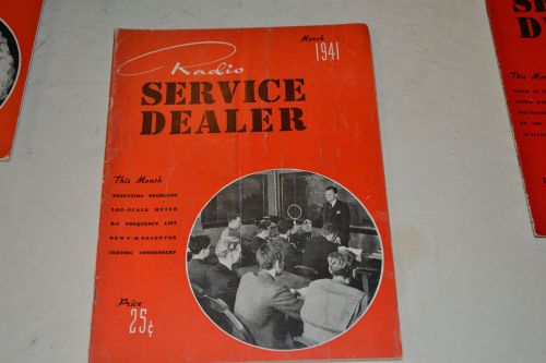 Vintage Rare 1941 Radio Service Dealer Magazine March  Manual Tube Tester Equip