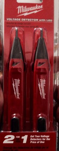 NEW 2 Pack MILWAUKEE 2202-20 Voltage Detector With LED  2202-20P pocket clip