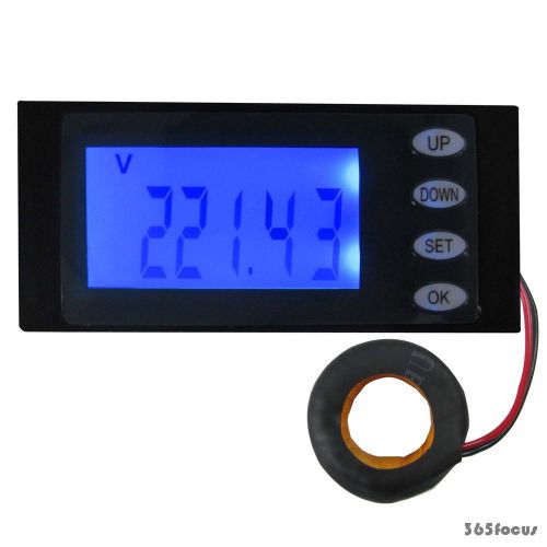 5 in 1 AC264V100A Digital Combo Panel Meter Volt Amp kWh Watt Working Time+CT
