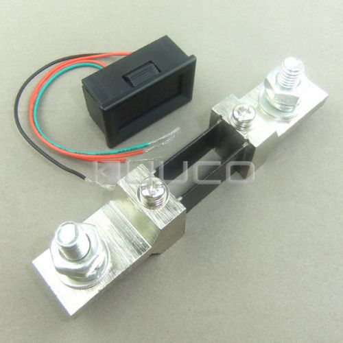 Green led digital ammeter dc 200a amperemeter current ampere panel meter + shunt for sale