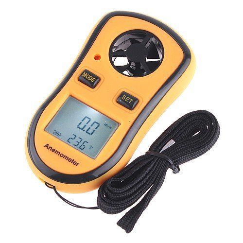 GM8908 LCD Digital Wind Speed Temperature Measure Gauge Anemometer Tester