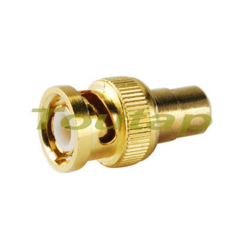 Bnc-rca adapter bnc plug to rca jack straight glodplated rf adapter connector for sale