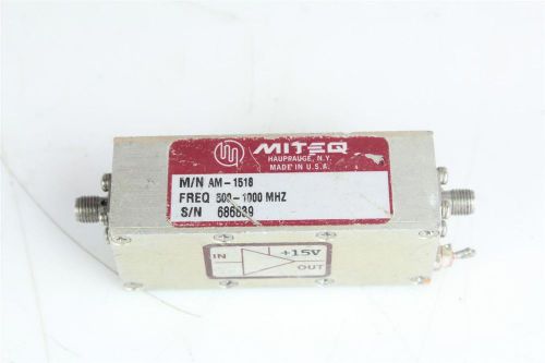 MITEQ 500 MHz - 1000 MHz RF/MICROWAVE NARROW BAND LOW POWER AMPLIFIER