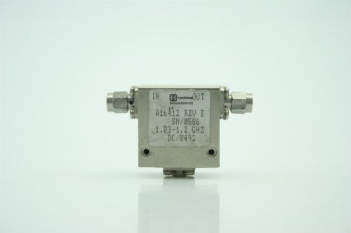 Harris RF Microwave Isolator 1030-1200MHz  20dB Isolation  TESTED