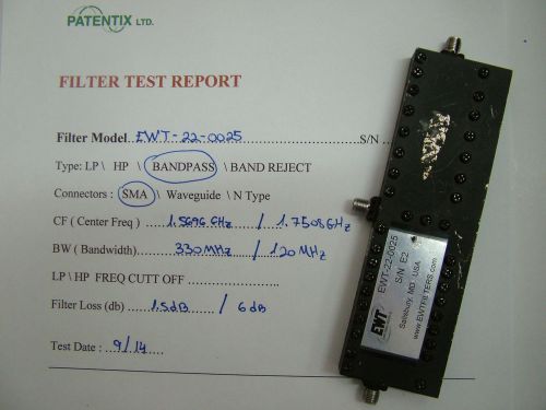 DIPLEXER EWT-22-0025 CF 1.5GHz / 1.75GHz LOSS 1.5 / 6 dB SMA