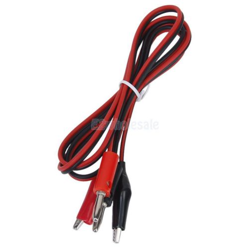 Power Multimeter Alligator Clip to Banana Male Plug Test Lead Connect Cable