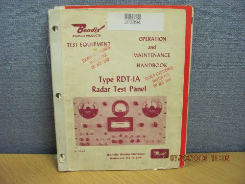 BENDIX RDT-IA: Radar Test Panel - Operation and Maintenance Manual schemat 17994