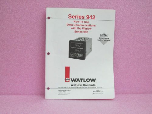 Watlow Manual 942 Ramping Control User&#039;s Manual For Data Communications (8/95)