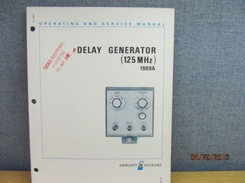Agilent/HP 1909A Delay Generator Operating and Service Manual/schematics 1140A