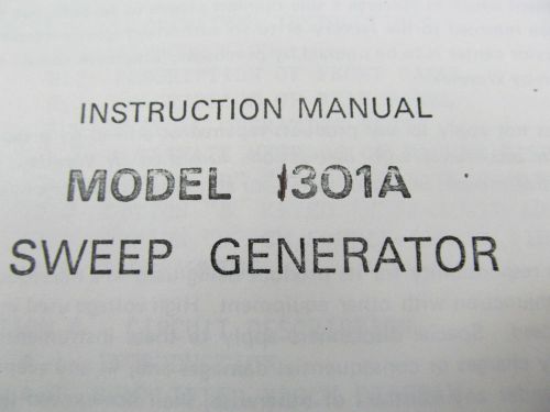 WAVETEK 1301A Sweep Generator Instruction Manual w/ Schematics