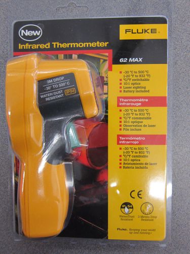 Fluke 62 Max Infrared Thermometer, 30 to 500 C &amp; 10:1 Spot Size ratio