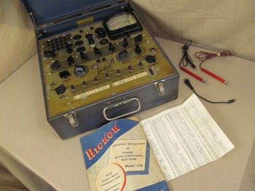 Hickok 534 Vacuum Tube Tester Checker Dynamic Mutual Conductance Multi Meter VOM