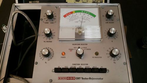 EICO MODEL 633 CRT TESTER REJUVENATOR &amp; ADAPTORS