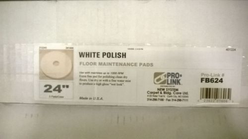 24 inch Floor buffing pad case (5 pads) By Pro Link...Hair Pad  .No Reserve !!05