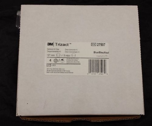 3m trizact blue 5 inch diamond hx disc polishing pad 27507   box of 4 discs for sale