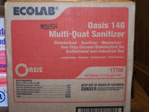 Oasis 146 Multi-Quat Sanitizer case 2.5 gallon (Ecolab 17708)