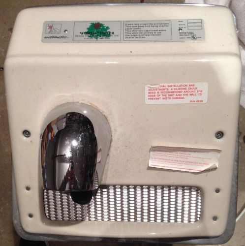 World Hand Dryer XRA54-Q974, Cast Iron, Off-White, 115 Volt, 20 Amp