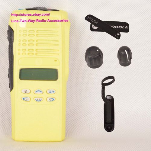 Yellow Motorola HT1250 housing case(limited keypad+LCD+Ribbon Cable+Speaker+mic)