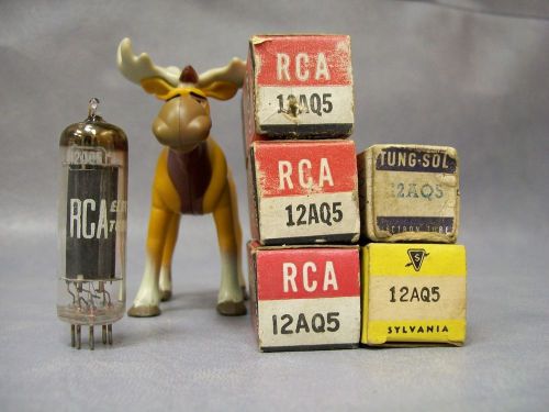 12aq5 vacuum tubes  lot of 5  rca / sylvania / tung-sol for sale