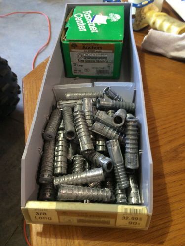 Lot of 30 - 3/8 long lag screw shields 3/8 x 2 3/8&#034; anchors for sale