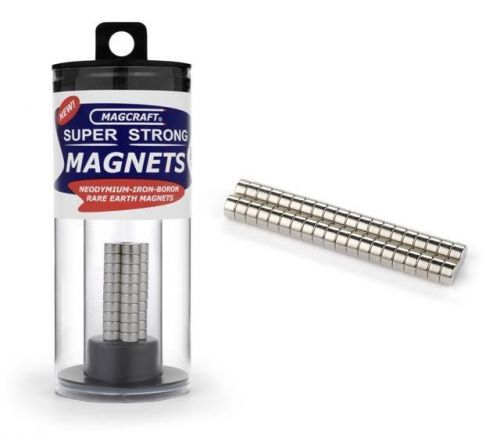 Magcraft 579 1/4&#034;x1/8&#034; rare earth disc magnets (40) for sale