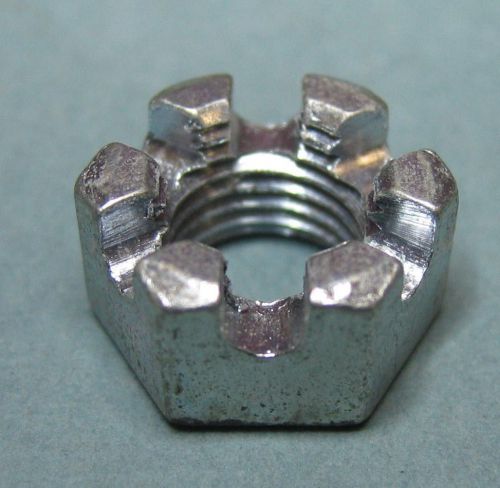 25 - pieces plated steel 3/8-24 crown nut for sale