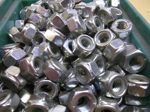 M8-1.25 hex nuts ny-loc magnetic stainless or chrome plated (qty.247) #9615 for sale