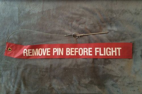 Aircraft  Remove  Before Flight Flag with 1/4 x  6  1/4  quick pin