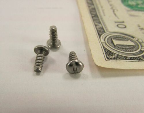Lot 300 stainless steel pan slot head screws, #3-28 x 1/4&#034; coarse threads type b for sale