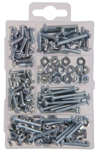 The Hillman Group 591518 Small Machine Screws with Nuts Assortment, 195-Pack New